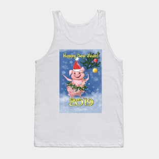 Postcard 2019 The New Year Of The Pig Tank Top